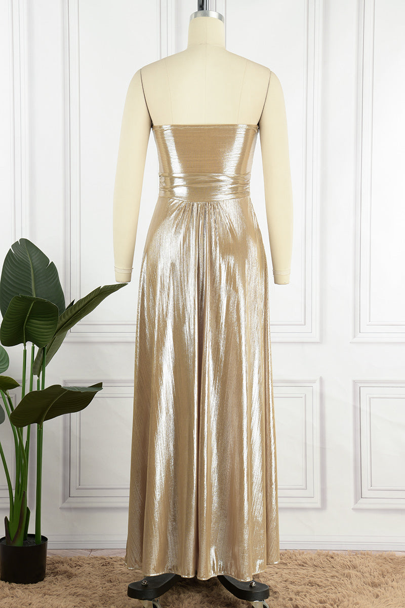 Fashion Solid Hollowed Out Strapless Cake Skirt Dresses Elegant For Special Occasions