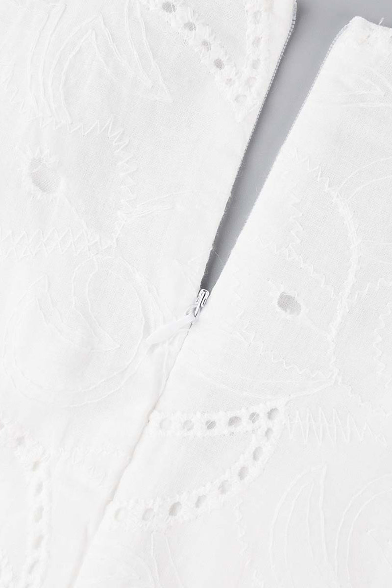 Sweet Elegant Solid Tassel Embroidered Hollowed Out V Neck A Line Dresses Elegant For Special Occasions