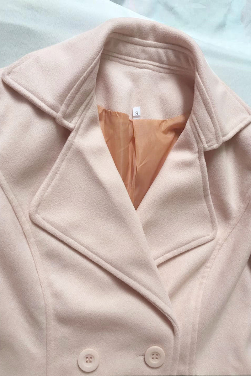 Casual elegante effen patchwork gesp met kraag en kraag - een must-have toevoeging