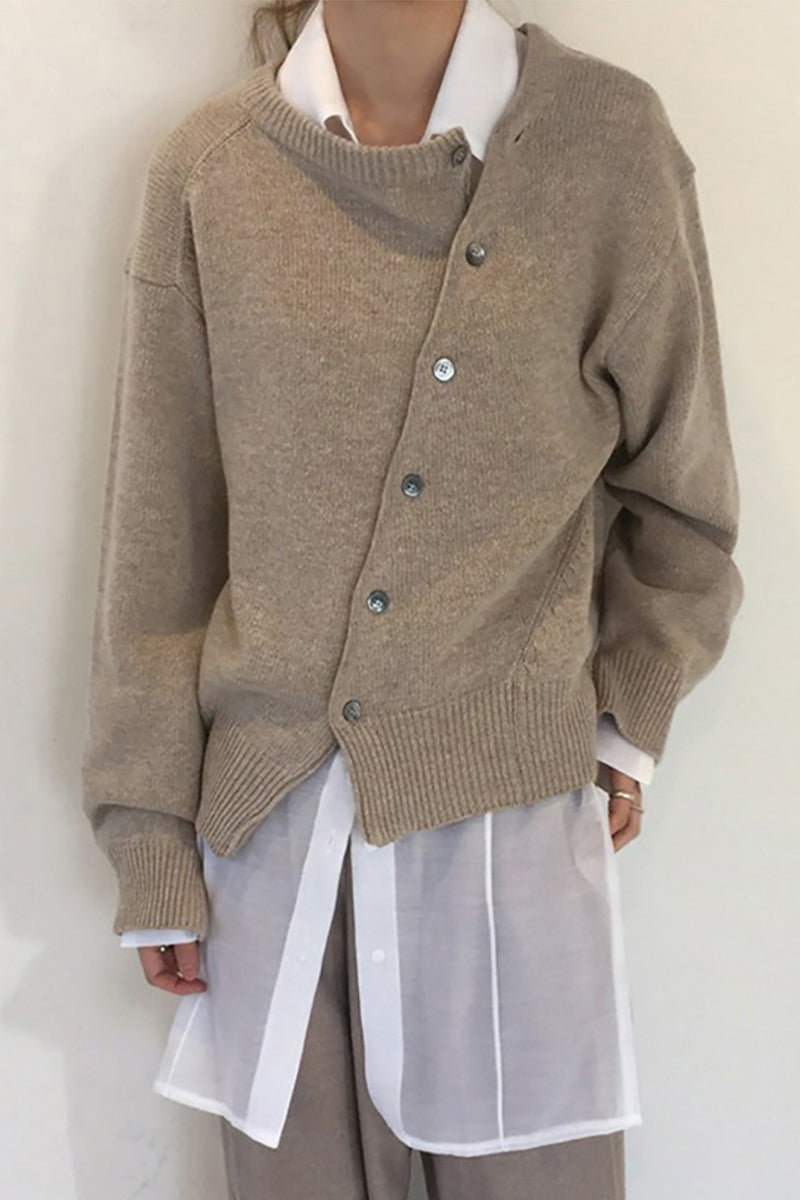 Casual Solid Make Old Buttons O Neck Outerwear - A Must-Have Addition