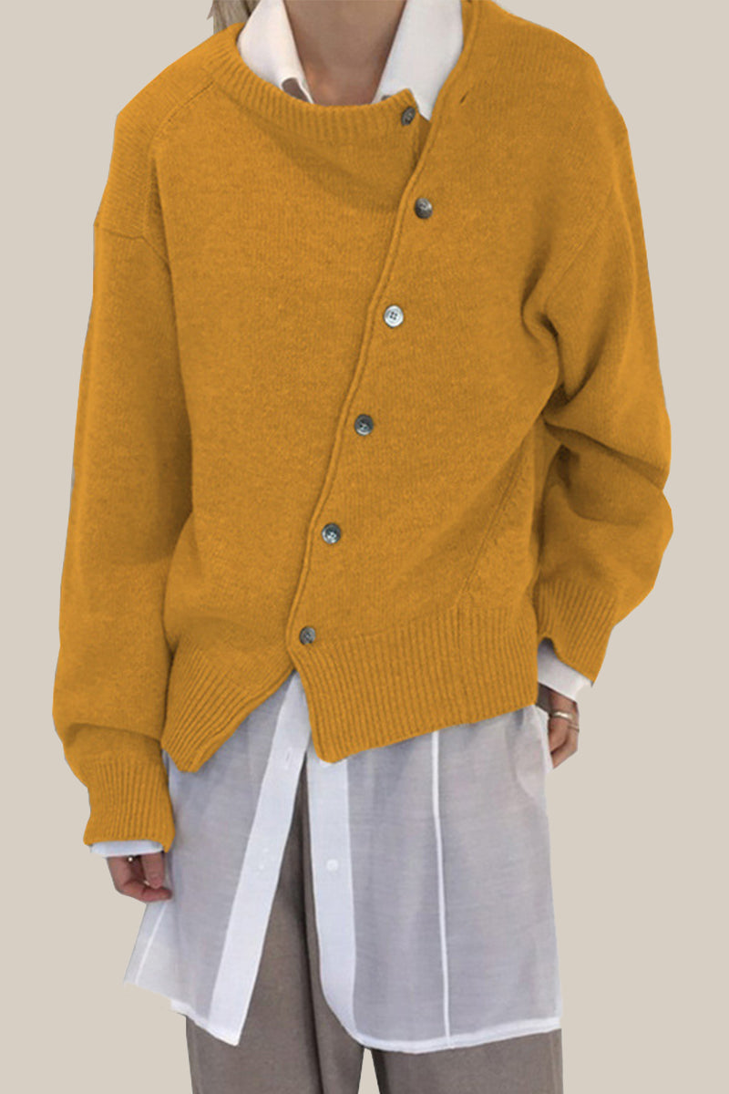 Casual Solid Make Old Buttons O Neck Outerwear - A Must-Have Addition