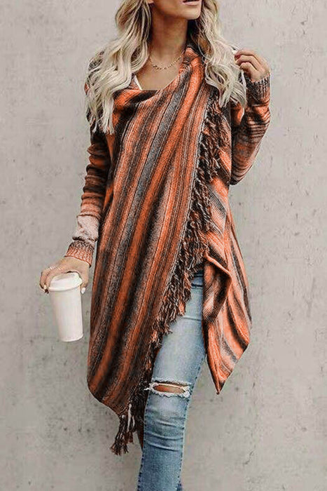 Casual & Stylish Print Tassel Patchwork Cardigans(5 Colors)
