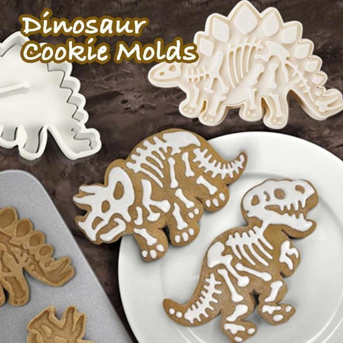 Dinosaurusvormige koekjesvormvorm (3 stuks)