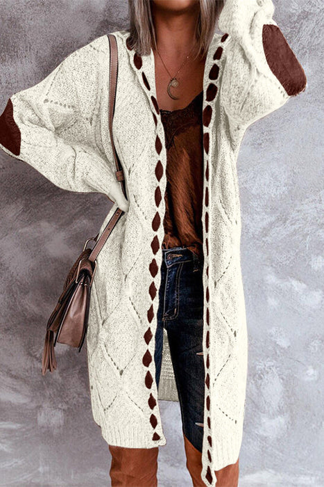 Suéter informal y elegante con cuello y capucha en contraste con retazos callejeros (7 colores)