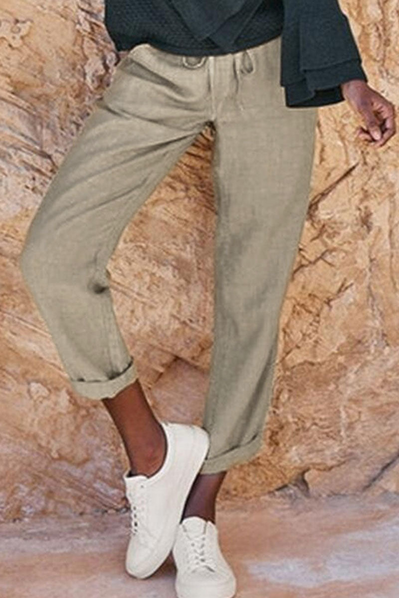 Fashion Casual & Stylish Classic Solid Pocket Loose Wide Leg Bottoms