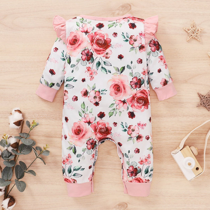Baby Girl Floral Adorable long sleeve Jumpsuit