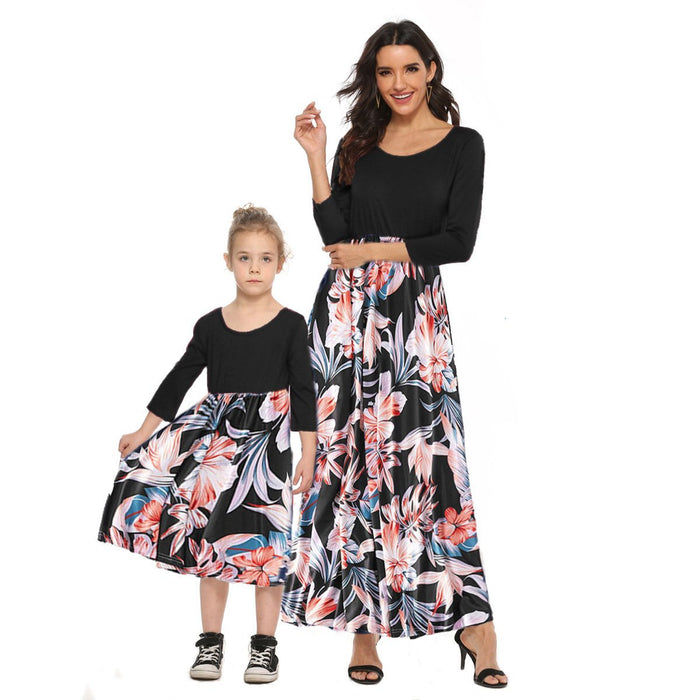 Beautiful Floral Printed Dresses for Mommy and Me