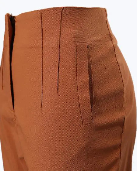 High Waist Work Pants in Cropped Length