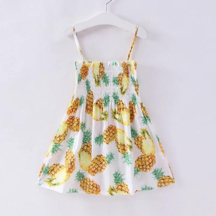 Toddler Girl Pineapple Allover Printed Sling Dress