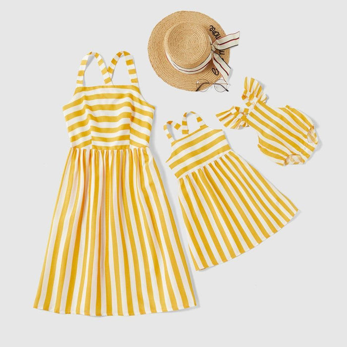 Mommy and Me Striped Tank Dresses