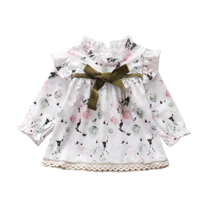 Vestido para bebé niña con estampado floral