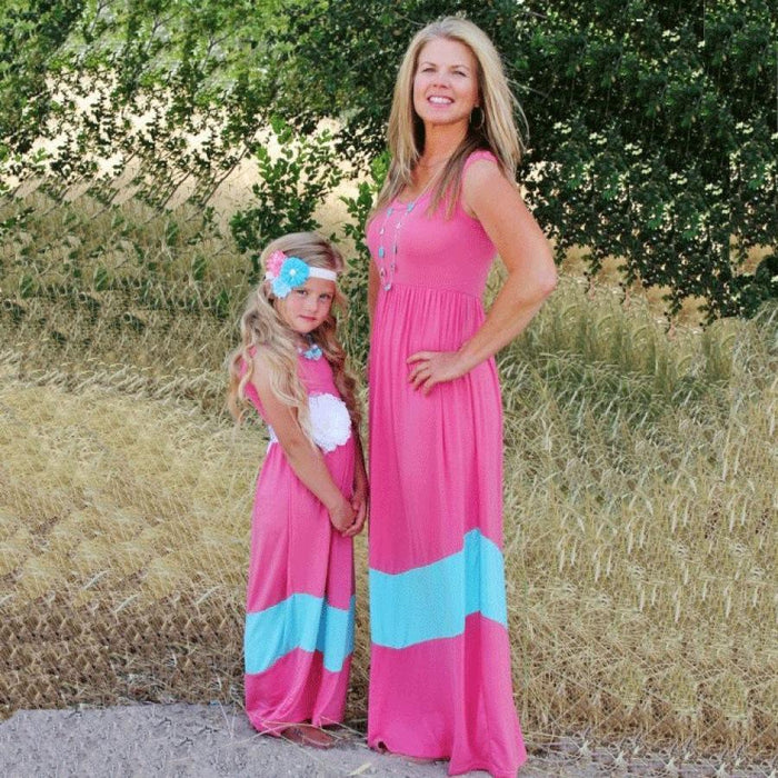 Color Block Tank Dress for Mommy and Me