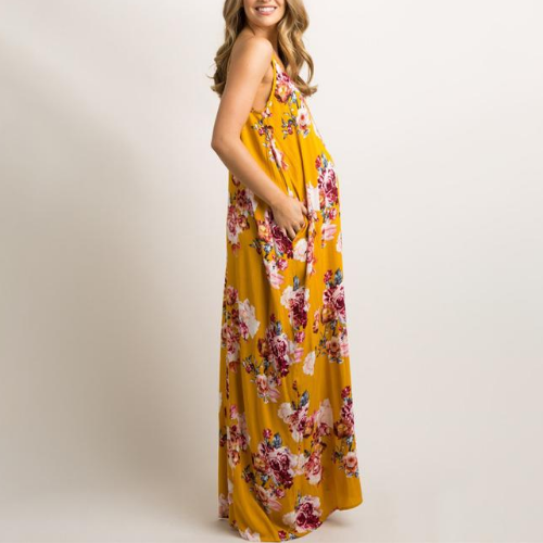 Sassy Floral Print Maternity dress