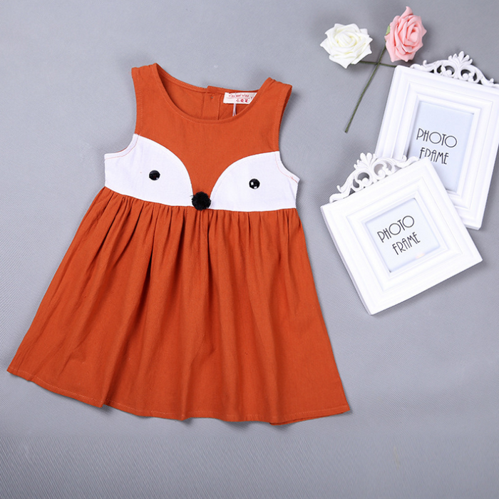 Baby / Toddler Fox Print Sleeveless Dress