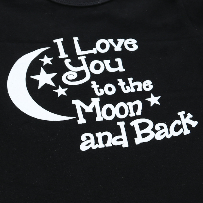 Love to the Moon Letter Print Top