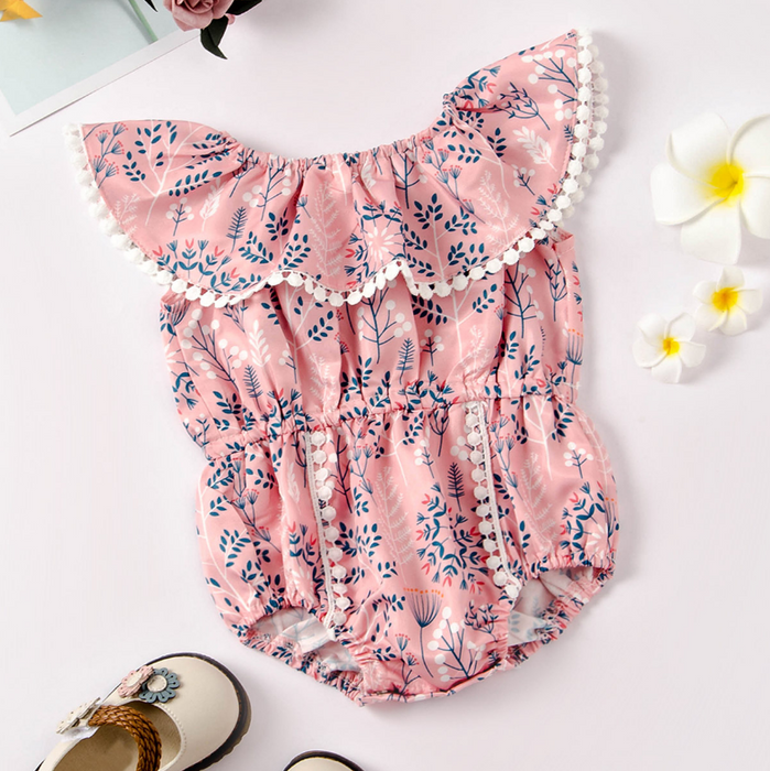 Floral Printed Ruffle Bodysuit