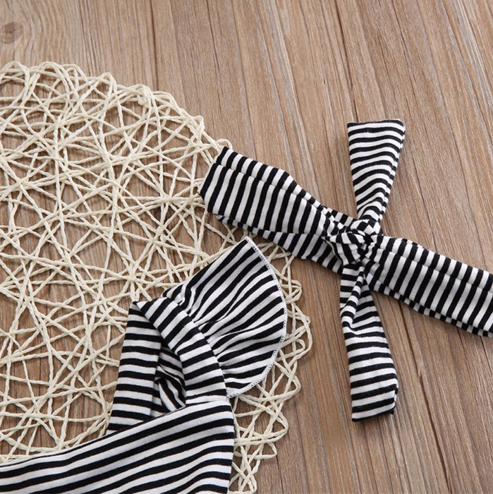 Baby Striped Romper Set