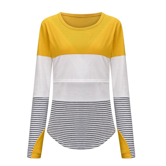 Casual Long-sleeve Nursing T-Shirt