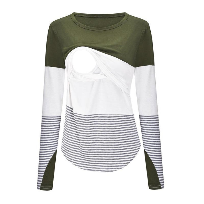 Casual Long-sleeve Nursing T-Shirt