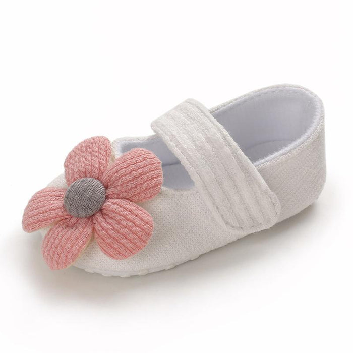 Baby / Toddler Girl Pretty 3D Floral Decor Velcro Shoes