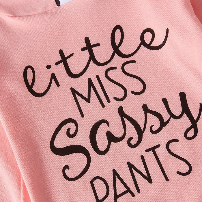 Baby / Toddler pink long-sleeve Top and Pants Sets