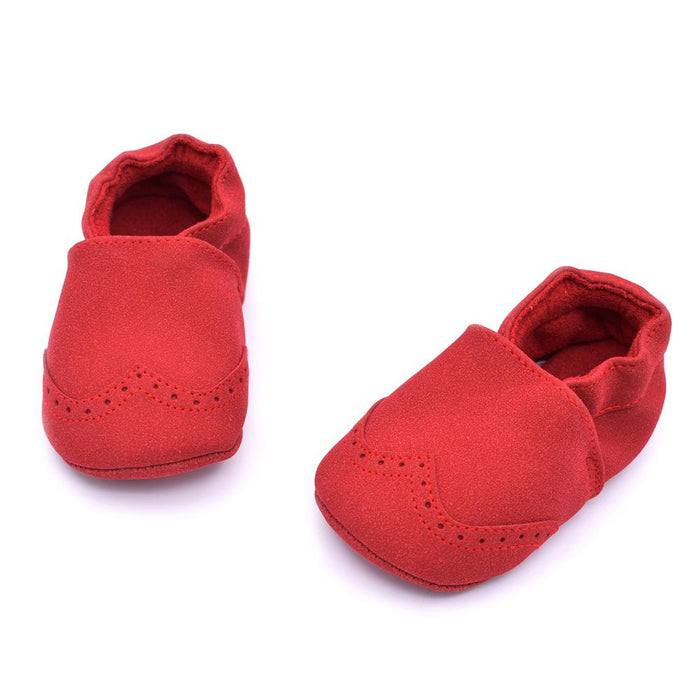 Baby Fashionable Solid Leather Antiskid Prewalker Shoes