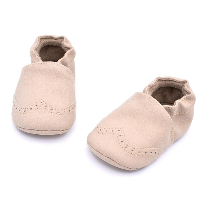 Baby Fashionable Solid Leather Antiskid Prewalker Shoes