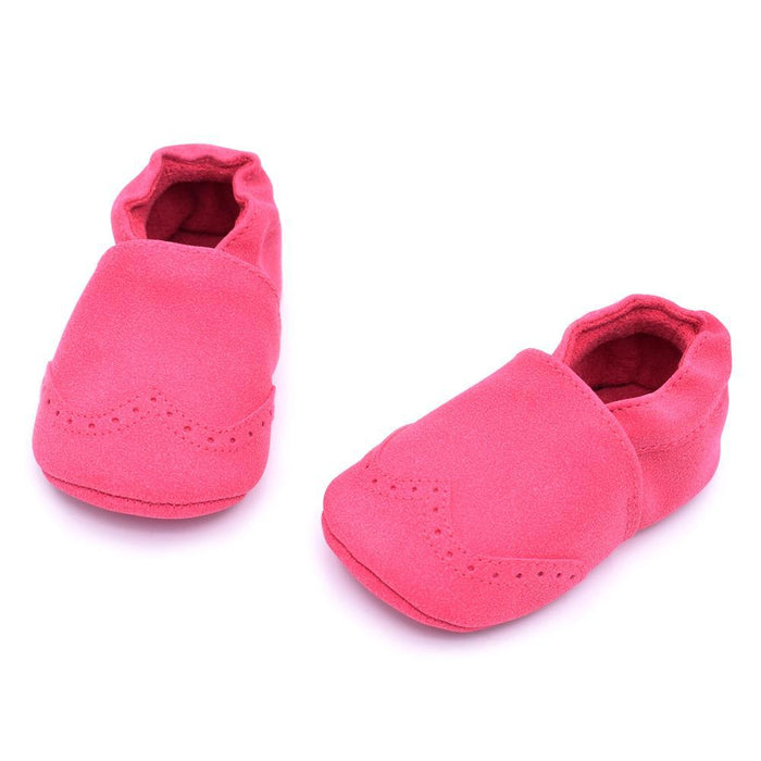 Baby Fashionable Solid Leather Antiskid Prewalker Shoes
