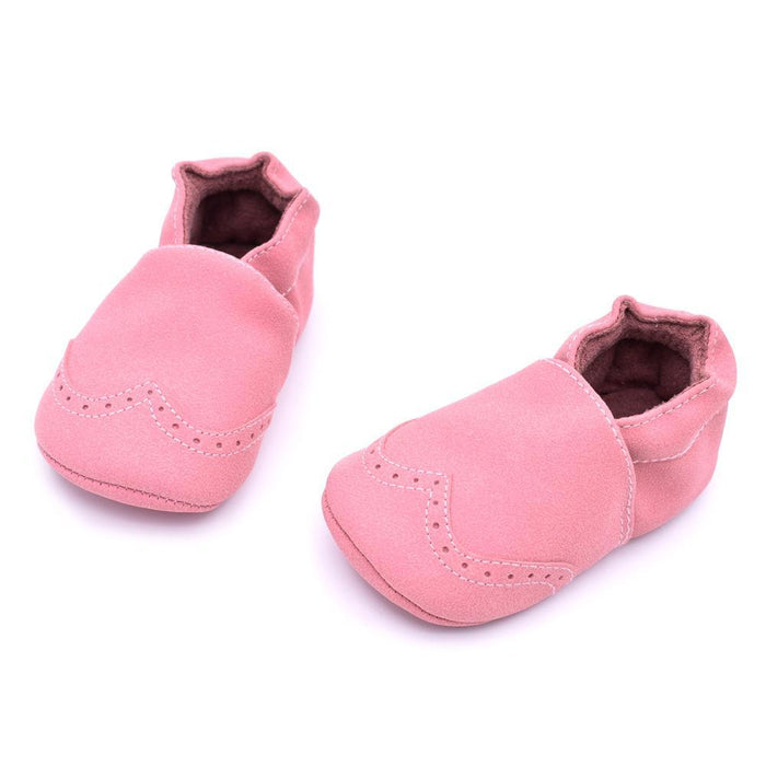 Baby Fashionable Solid Leather Antiskid Prewalker Shoes
