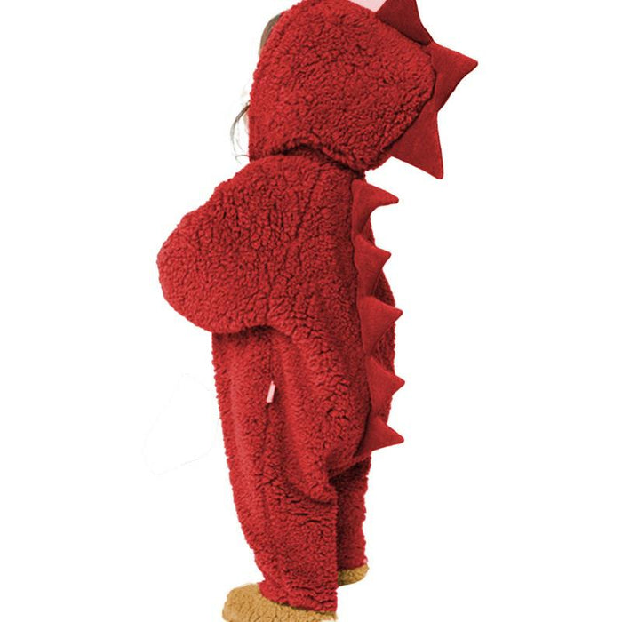 Babyjongen/meisje dierlijk ontwerp Winter jumpsuit met capuchon
