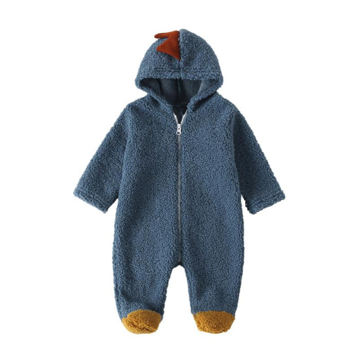Babyjongen/meisje dierlijk ontwerp Winter jumpsuit met capuchon