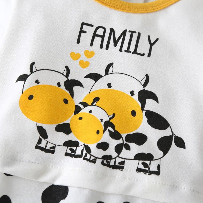 Jumpsuit voor babyjongen/meisje met koeienprint