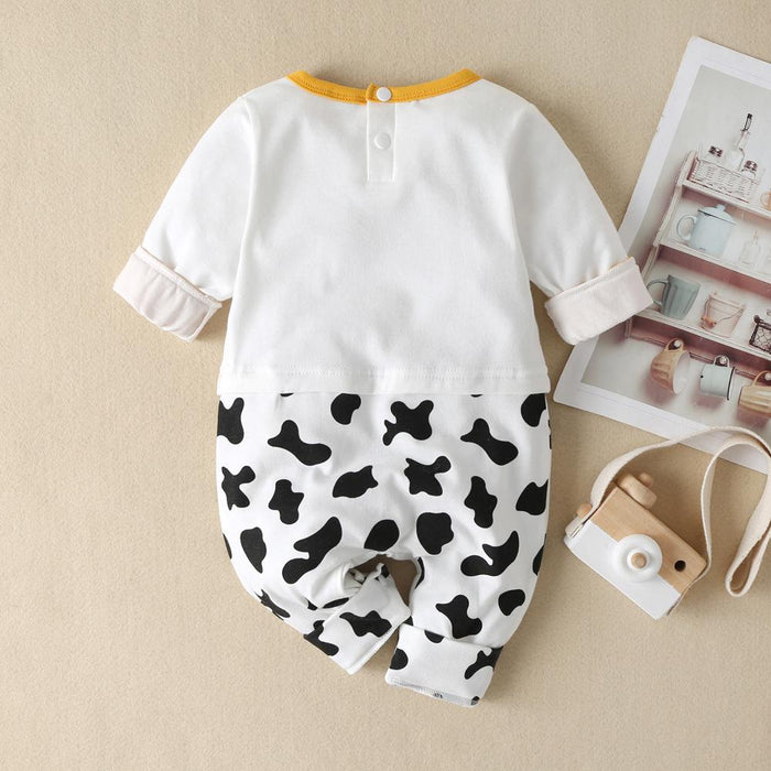 Jumpsuit voor babyjongen/meisje met koeienprint