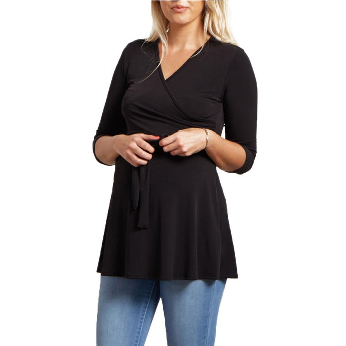 Casual solid color nursing top