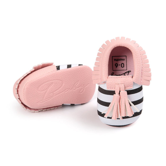 Eerste wandelschoenen voor baby's/peuters met effen kwastjes