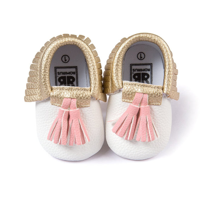 Eerste wandelschoenen voor baby's/peuters met effen kwastjes