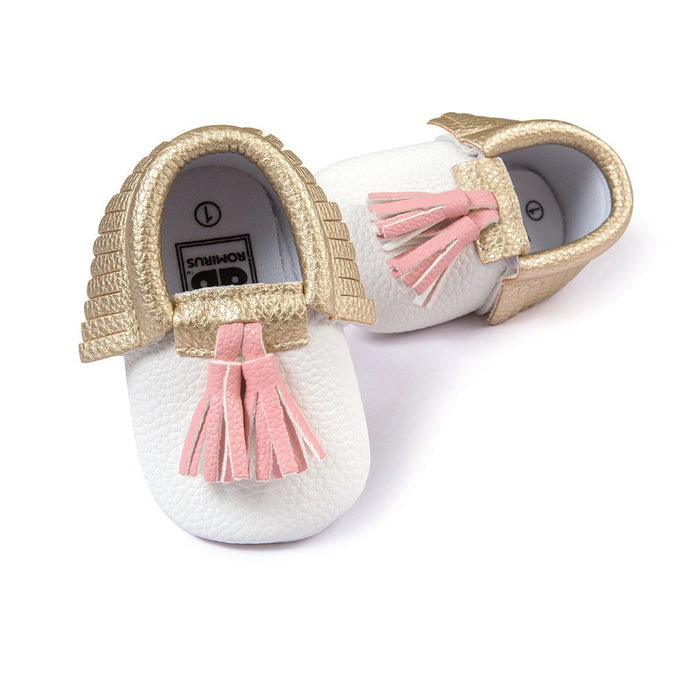 Eerste wandelschoenen voor baby's/peuters met effen kwastjes