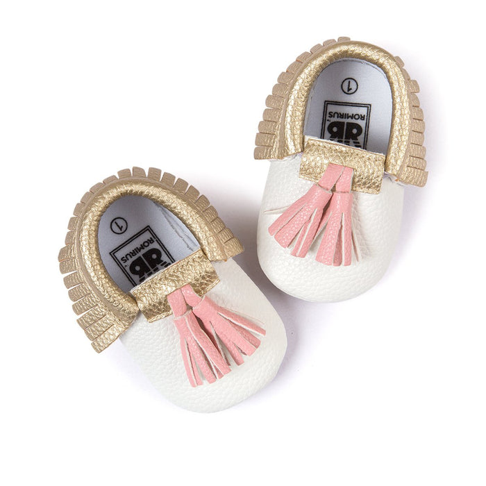 Baby / Toddler Solid Tasseled First Walkers Shoes