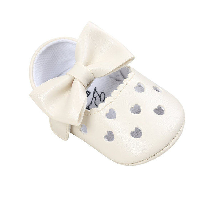 Baby/peuter zoete effen strik decor prinses Prewalker schoenen