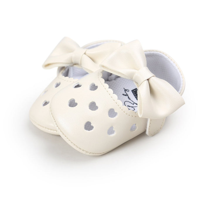 Baby/peuter zoete effen strik decor prinses Prewalker schoenen