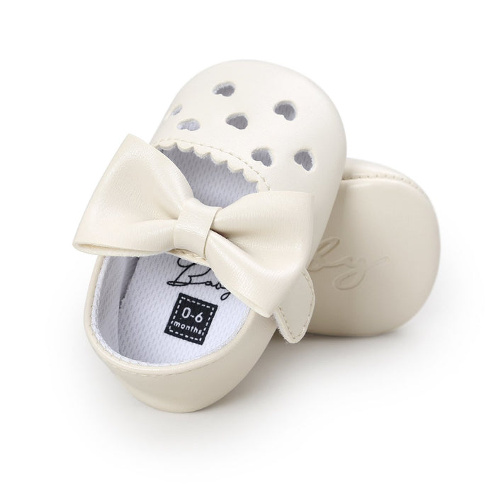 Baby/peuter zoete effen strik decor prinses Prewalker schoenen