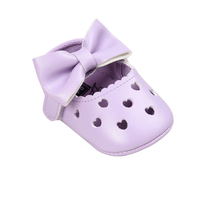 Baby/peuter zoete effen strik decor prinses Prewalker schoenen