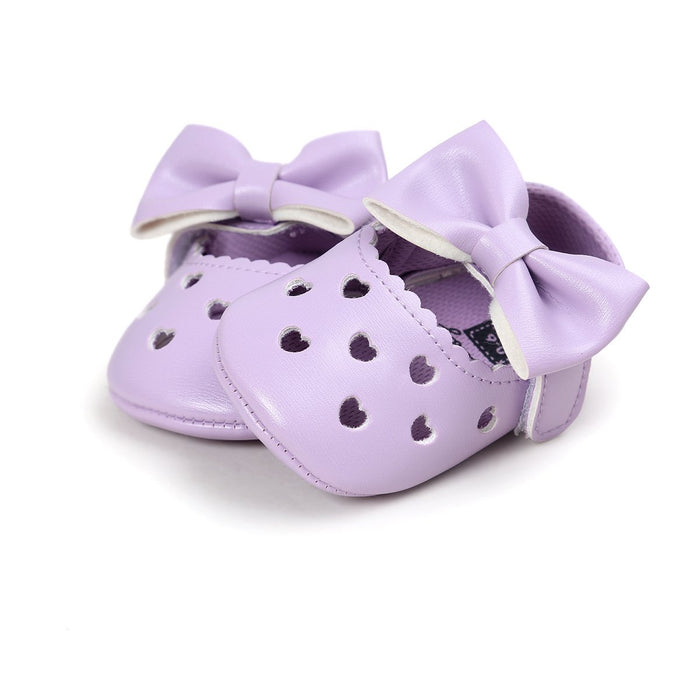 Baby/peuter zoete effen strik decor prinses Prewalker schoenen