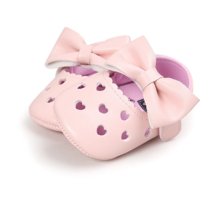 Baby/peuter zoete effen strik decor prinses Prewalker schoenen