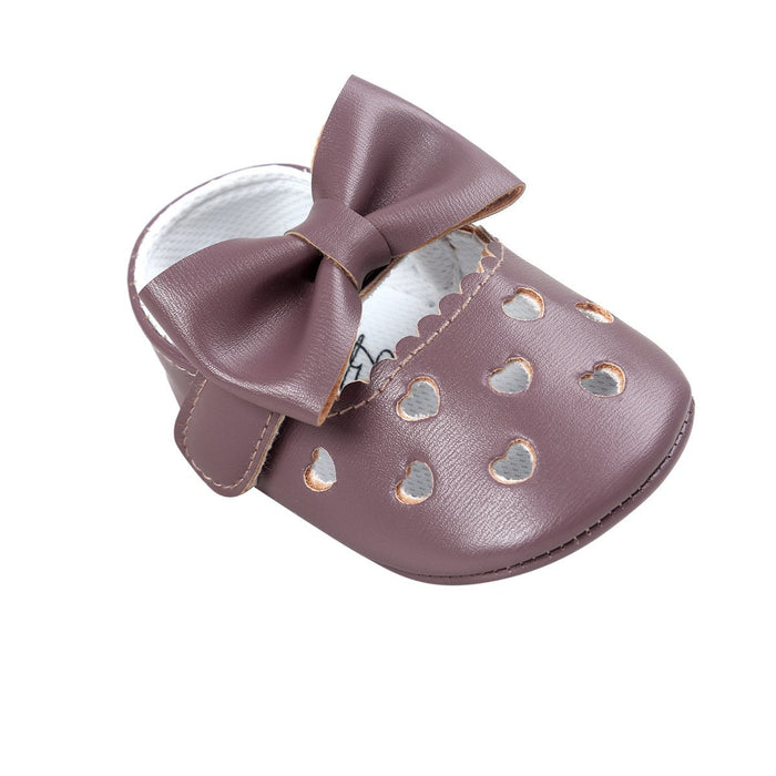 Baby/peuter zoete effen strik decor prinses Prewalker schoenen