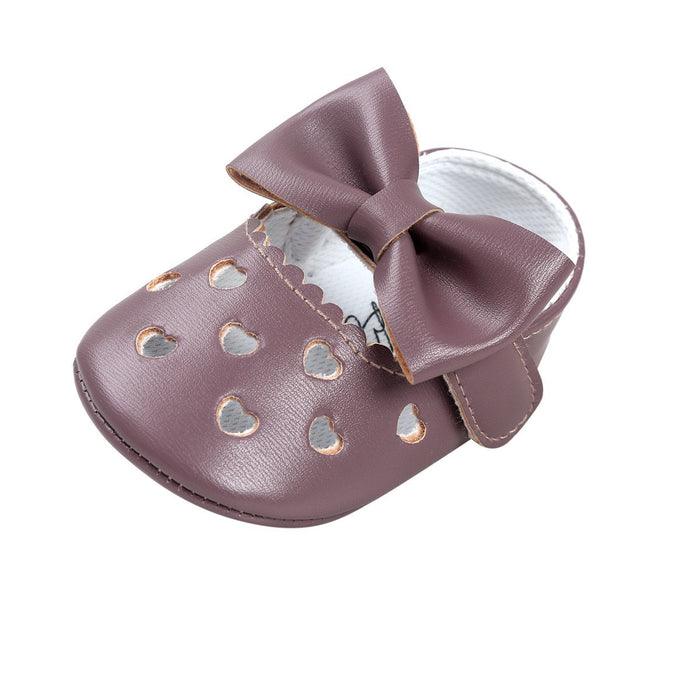 Baby/peuter zoete effen strik decor prinses Prewalker schoenen