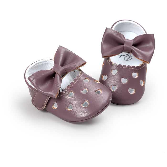 Baby/peuter zoete effen strik decor prinses Prewalker schoenen