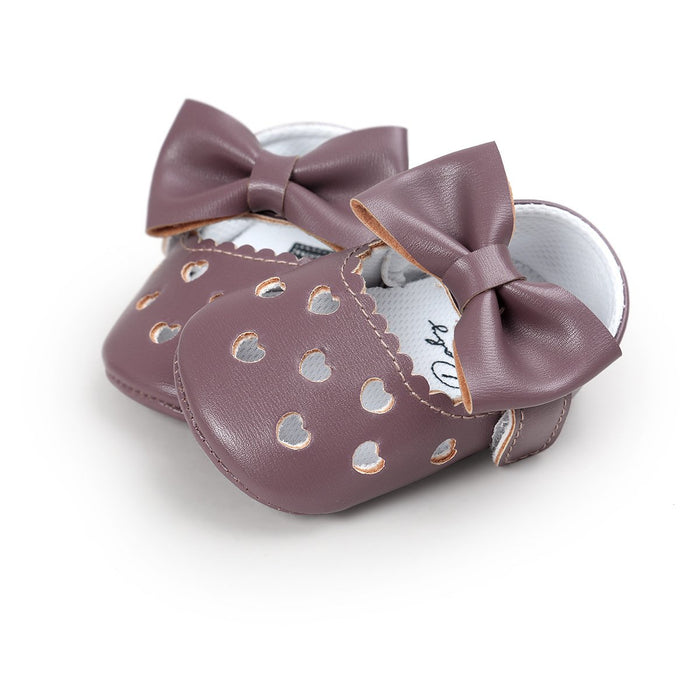 Baby/peuter zoete effen strik decor prinses Prewalker schoenen