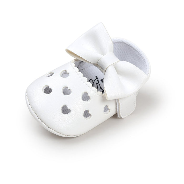 Baby/peuter zoete effen strik decor prinses Prewalker schoenen