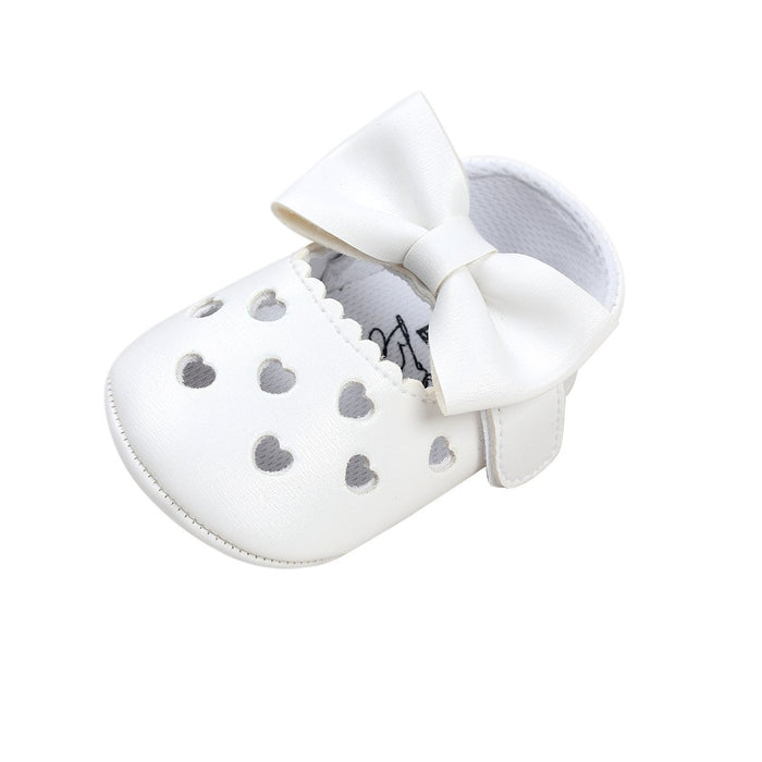 Baby/peuter zoete effen strik decor prinses Prewalker schoenen